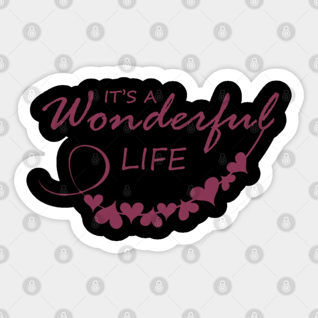 it's a wonderful life Sticker by NewMerch